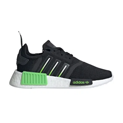 Pre-owned Adidas Originals Adidas Nmd_r1 J 'black Lucid Lime' | Kid's Size 6.5