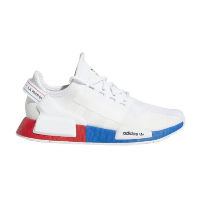 Pre-owned Adidas Originals Adidas Nmd_r1 V2 J 'white Lush Red Blue' | Kid's Size 6.5