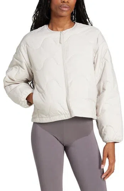 Adidas Originals Adidas Nuganic Water Repellent Insulated Jacket In White