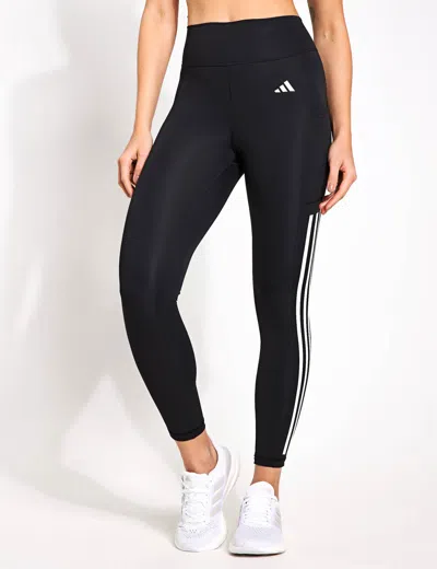 Adidas Originals Adidas Optime 3-stripes Full-length Leggings In Black