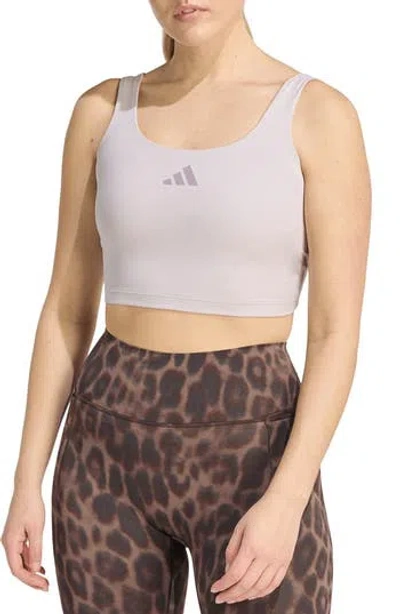 Adidas Originals Adidas Optime Climacool Bra Tank In Brown