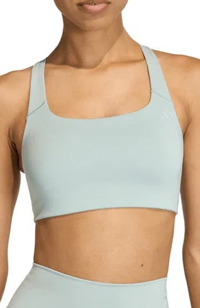 Adidas Originals Adidas Optime Climacool Sports Bra In Green