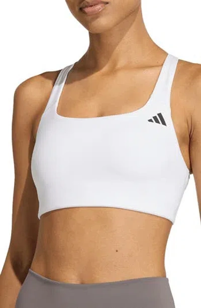 Adidas Originals Adidas Optime Climacool Sports Bra In White