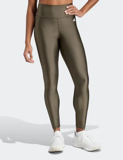 Adidas Originals Adidas Women's Optime Essentials Shine 7/8 Leggings In Green