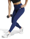 Adidas Originals Adidas Optime Essentials Stash Pocket Full-length Leggings In Blue