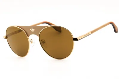Adidas Originals Adidas Or0092 Round Metal Sunglasses In Gold