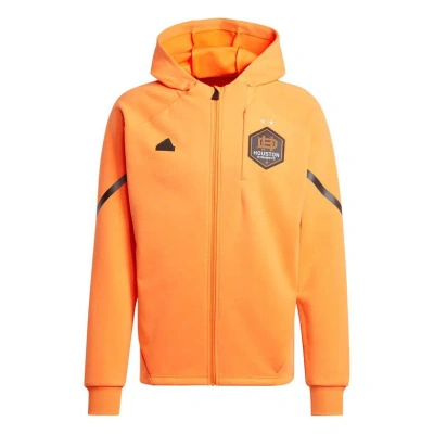 Adidas Originals Adidas Orange Houston Dynamo Fc 2024 Anthem Travel Full-zip Jacket