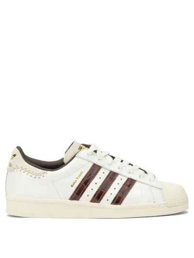 Adidas Originals Adidas X Wales Bonner Adidas X Wales Bonner Superstar Croc Leather Sneakers In White