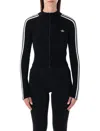 Adidas Originals Adicolor 3-stripes Slim Knit Track Top In Black