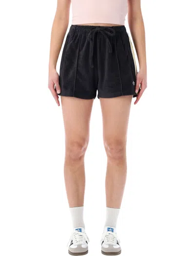 Adidas Originals Firebird Terry Shorts In Animal Print