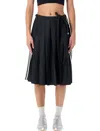 Adidas Originals Pleated Midi Skirt In Black