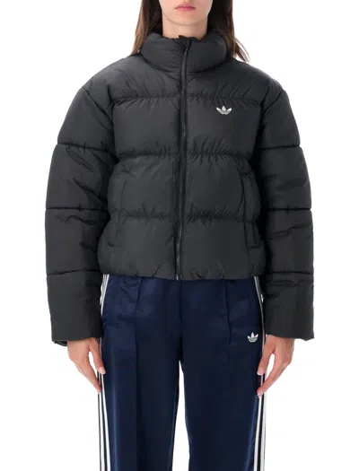 Adidas Originals Short Padded Jacket In Gray