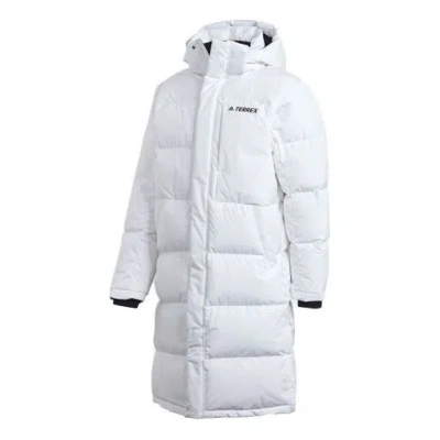 Adidas Originals Adidas Outdoor Casual Sports Hooded Down Jacket Couple Style White
