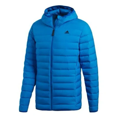 Adidas Originals Adidas Outdoor Protection Against Cold Stay Warm Sports Hooded Down Jacket Blue