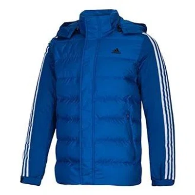 Adidas Originals Adidas Outdoor Sports Hooded Down Jacket Blue