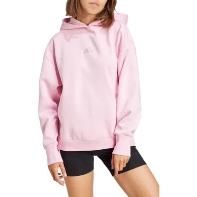 Adidas Originals Adidas Oversize Fleece Hoodie In Pink