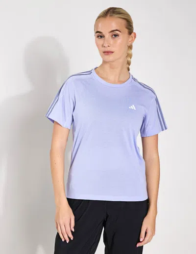 Adidas Originals Adidas Own The Run 3-stripes T-shirt In Blue