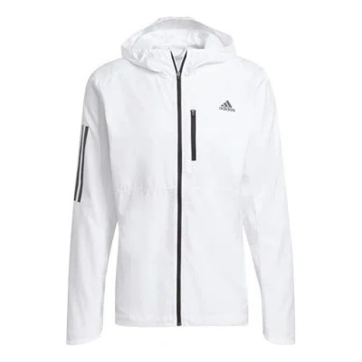 Adidas Originals Adidas Own The Run Jkt Running Training Sports Hooded Jacket White