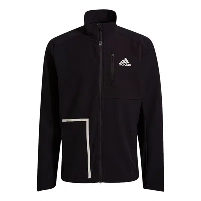 Adidas Originals Adidas Own The Run Jkt Training Sports Stand Collar Logo Jacket Black