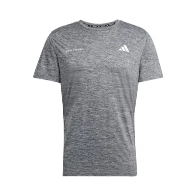 Pre-owned Adidas Originals Adidas Own The Run Melange Tee 'black/grey Three Mel' | Men's Size S