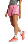 Adidas Originals Adidas Own The Run Recycled Polyester Running Shorts In Pink/white