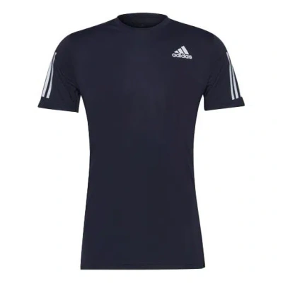 Adidas Originals Adidas Own The Run Sports Short Sleeve Tee 'white' In Blue