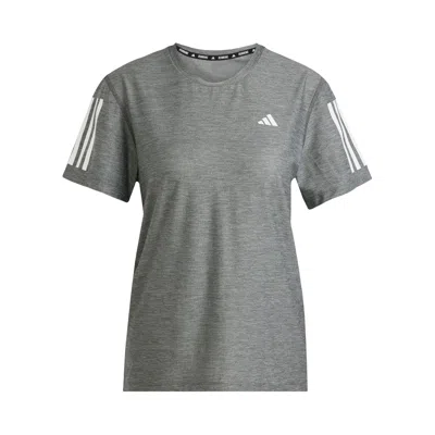 Pre-owned Adidas Originals Adidas Own The Run Tee 'grey Six/white Melange' | Women's Size Xs In Gray