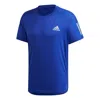 Adidas Originals Adidas Own The Run Tee Training Sports Reflective Stripe Short Sleeve Blue