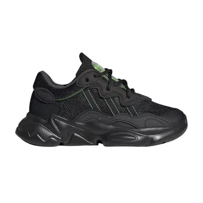 Pre-owned Adidas Originals Adidas Ozweego J 'black Solar Green' | Kid's Size 2