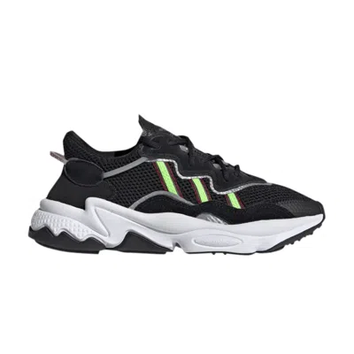 Pre-owned Adidas Originals Adidas Ozweego J 'black Solar Green' | Kid's Size 5