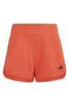 Adidas Originals Adidas Pacer High Waist Knit Shorts In Lucid Red/black