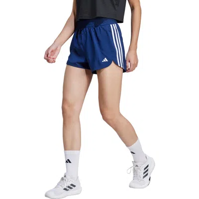 Adidas Originals Adidas Pacer High Waist Recycled Polyester Shorts In Blue