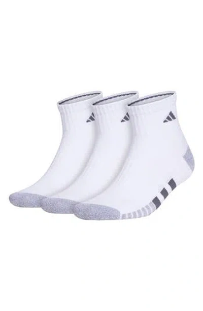 Adidas Originals Adidas Pack Of 3 Cushioned Quarter Socks In Blue