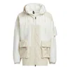 Adidas Originals Adidas Patch Fleece Cargo Jacket 'cream White' In Neutral