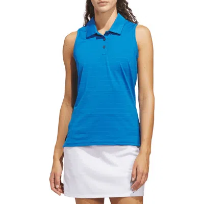 Adidas Originals Adidas Performance Sleeveless Jacquard Polo In Blue
