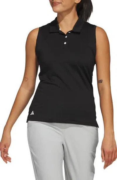 Adidas Originals Adidas Performance Sleeveless Polo In Black