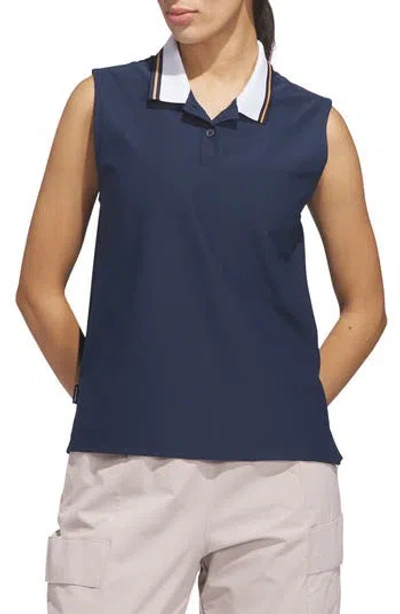 Adidas Originals Adidas Performance Sleeveless Polo In Blue