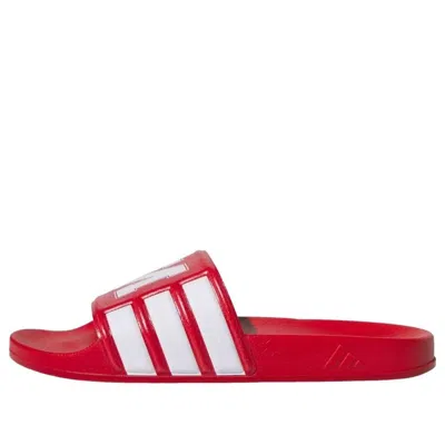 Adidas Originals Adidas Performance Slides 'nebraska Cornhuskers' In Red