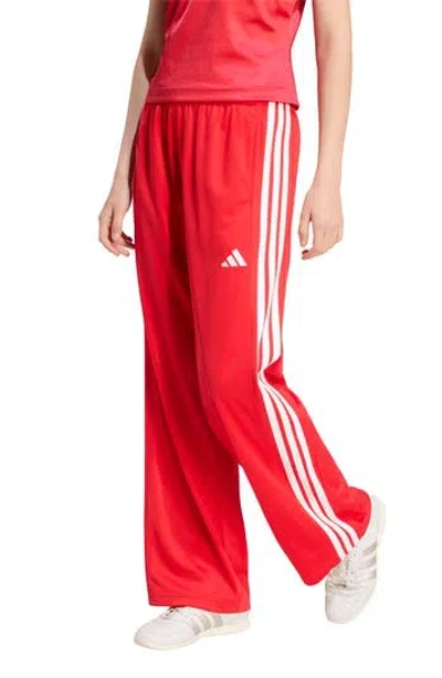 Adidas Originals Adidas Performance Wide Leg Track Pants In Red