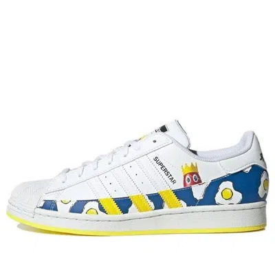 Adidas Originals Adidas Philip Colbert X Superstar 'save The Lobster - Fried Eggs' In White