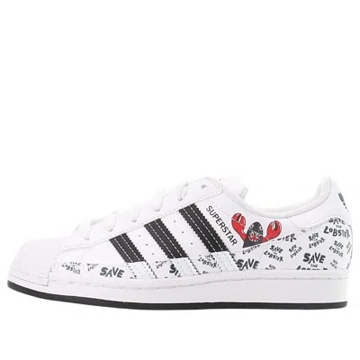 Adidas Originals Adidas Philip Colbert X Superstar 'save The Lobster' In White