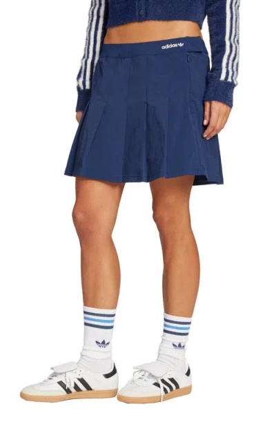 Adidas Originals Adidas Pleated Skirt In Blue