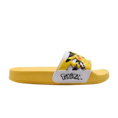 Pre-owned Adidas Originals Adidas Pokemon X Adilette Shower Slides J 'pikachu' | Yellow | Kid's Size 2