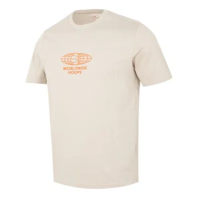 Adidas Originals Adidas Polo Estampado Worldwide Hoops Globe Basketball T-shirts 'beige' In Neutral