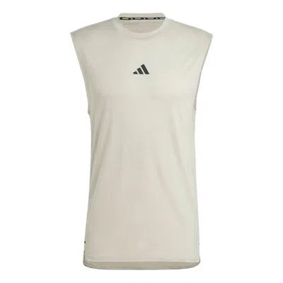 Adidas Originals Adidas Power Workout Tank Top 'beige' In Neutral