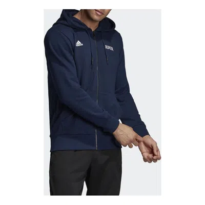 Adidas Originals Adidas Pred Poster Hdy Soccer/football Hooded Jacket Navy Blue