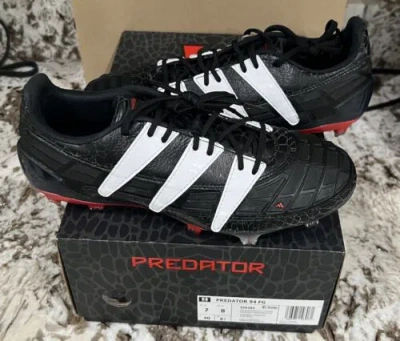 Pre-owned Adidas Originals ? Adidas Predator 94 Firm Ground Cleats Men Size 7 Red Blk Ig6285 Fast Ship?