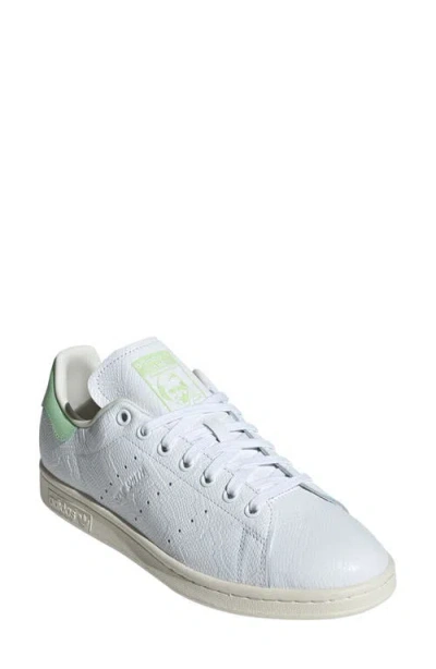 Adidas Originals Adidas Primegreen Stan Smith Sneaker In White/semi Green/off White