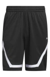 Adidas Originals Adidas Pro Block Basketball Shorts In Black/white