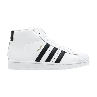 Pre-owned Adidas Originals Adidas Pro Model Mid J 'white Black' | Kid's Size 4.5